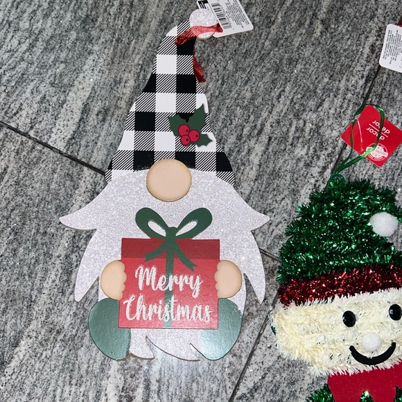 NWT- GLITTER GNOME AND ELF CHRISTMAS DECORATIONS x3 BUNDLE - Picture 2 of 7